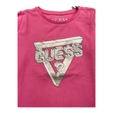 GUESS shirt gircollo tinta unita con logo Rosa per Neonata K2BI16J1311 ROSA GUESS 