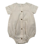 Babidu Pagliaccetto Tinta Unita Mezza Manica per Neonata 34402 BEIGE BABIDU 
