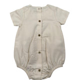 Babidu Pagliaccetto Tinta Unita Mezza Manica per Neonata 34402 BEIGE BABIDU 