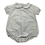 Wedoble Baby Romper Half Sleeve Striped Pattern White/Blue
