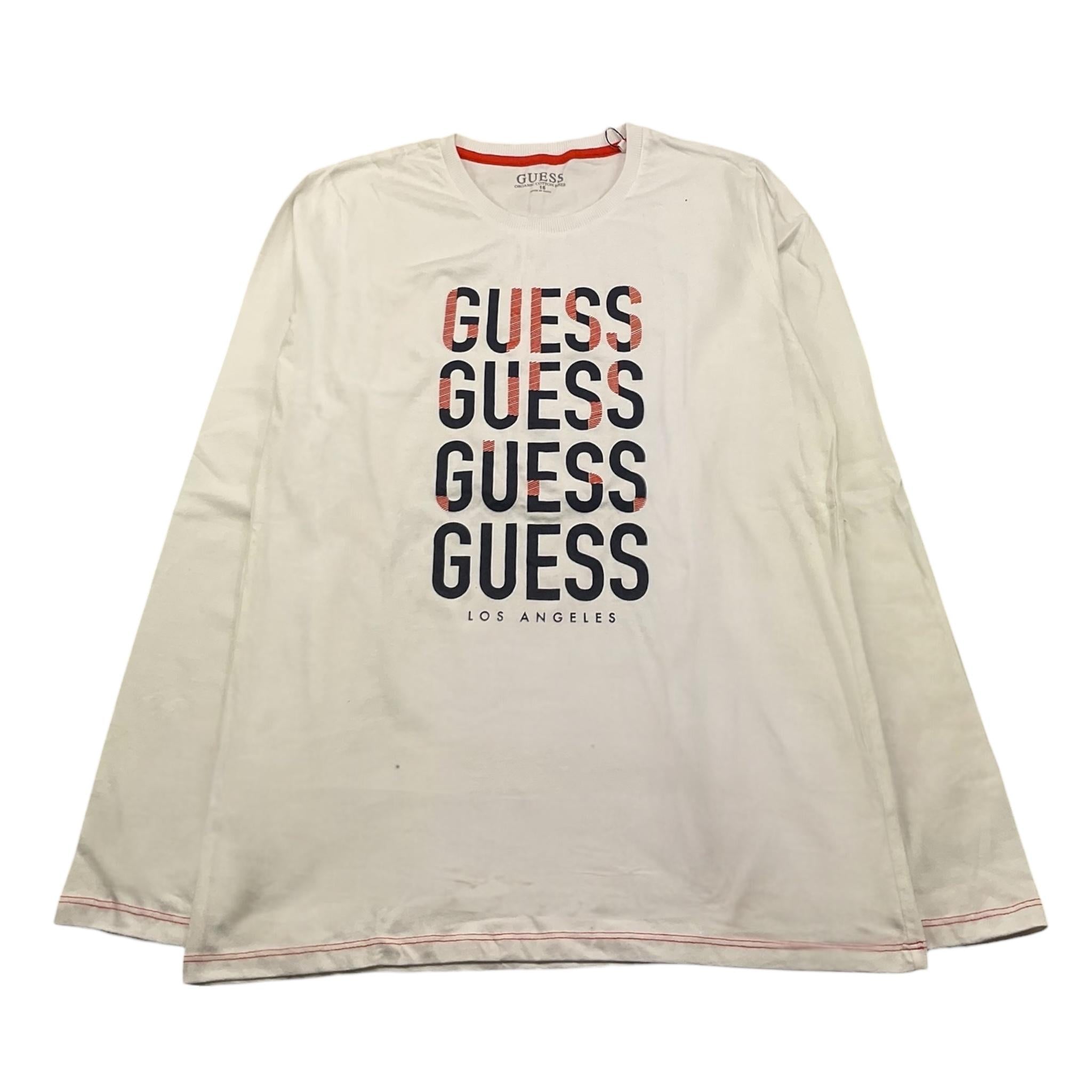 GUESS shirt girocollo tinta unita cn stampe Bianco per Bambino L2BI11I32Z11 BIANCO GUESS 