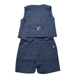 Daniele Alessandrini Completo 2 Pezzi Gilet-Bermuda per Bambino 1296K200163 BLU DANIELE ALESSANDRINI 