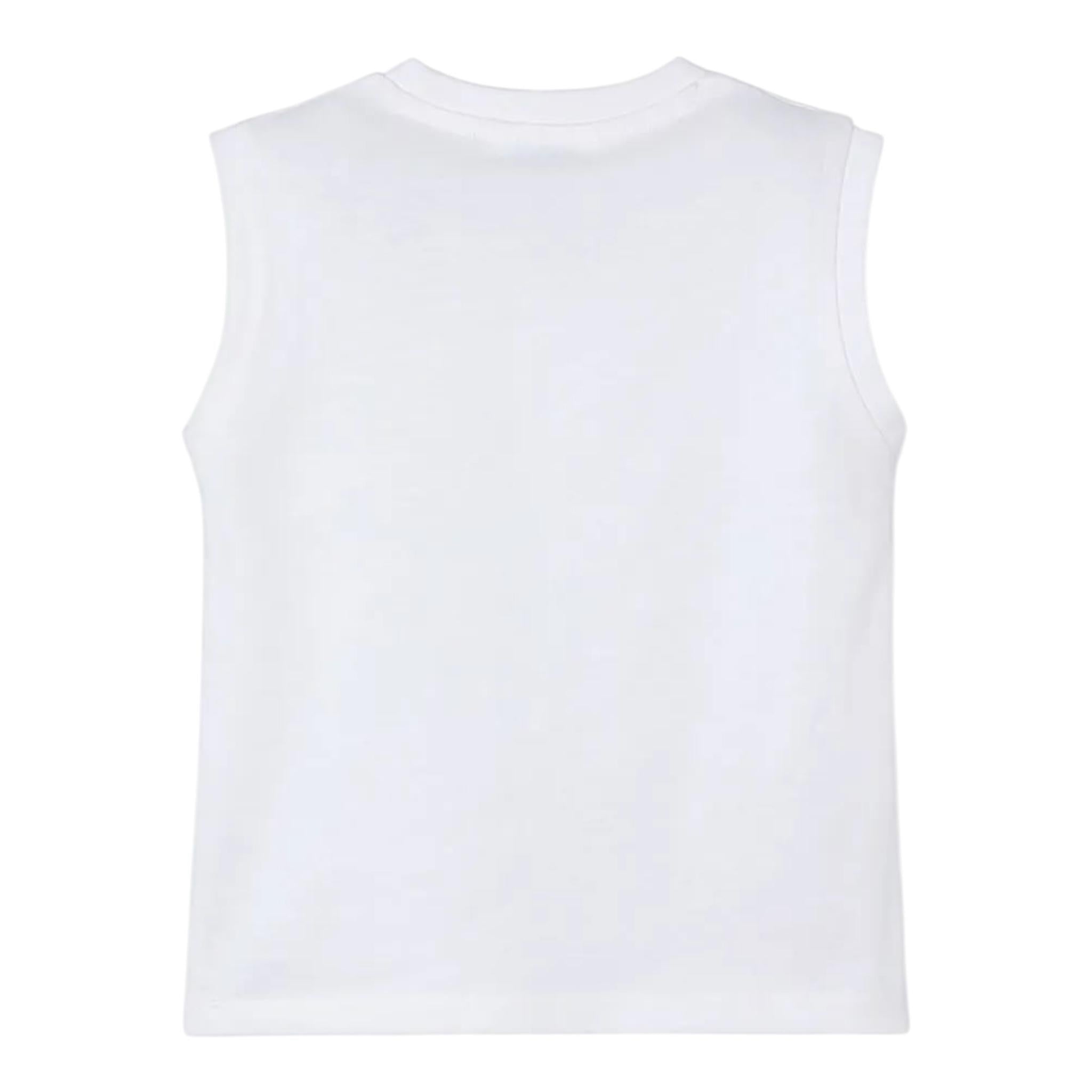 Mayoral Canotta Girocollo Tinta Unita con Stampa per Bambino 30533 BIANCO MAYORAL 