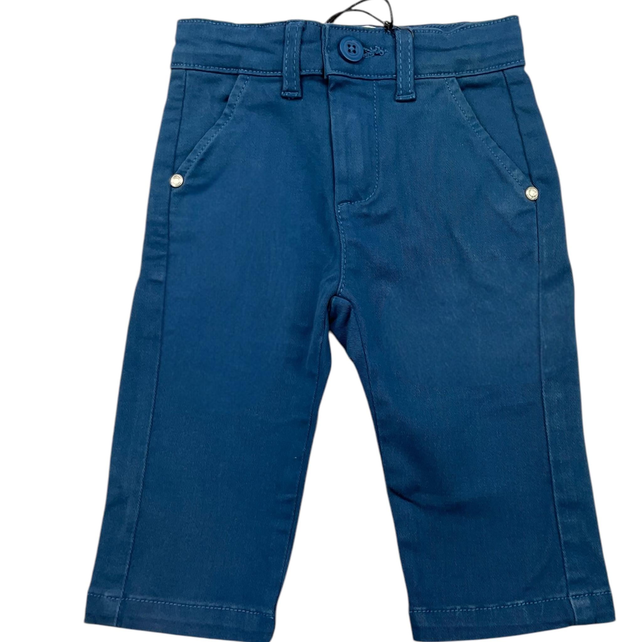 TRUSSARDI pantalone tinta unita con girovita regolabile Petrolio per Neonato TIA24033PAN PETROLIO TRUSSARDI 