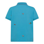Sun68 Polo Mezza Manica Tinta Unita con Stampa per Bambino A35328X AZZURRO SUN68 