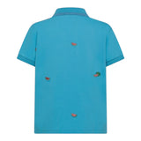 Sun68 Polo Mezza Manica Tinta Unita con Stampa per Bambino A35328X AZZURRO SUN68 