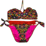 4Giveness 2-Piece Solid Color Triangle-Briefs Black Swimsuit for Girls