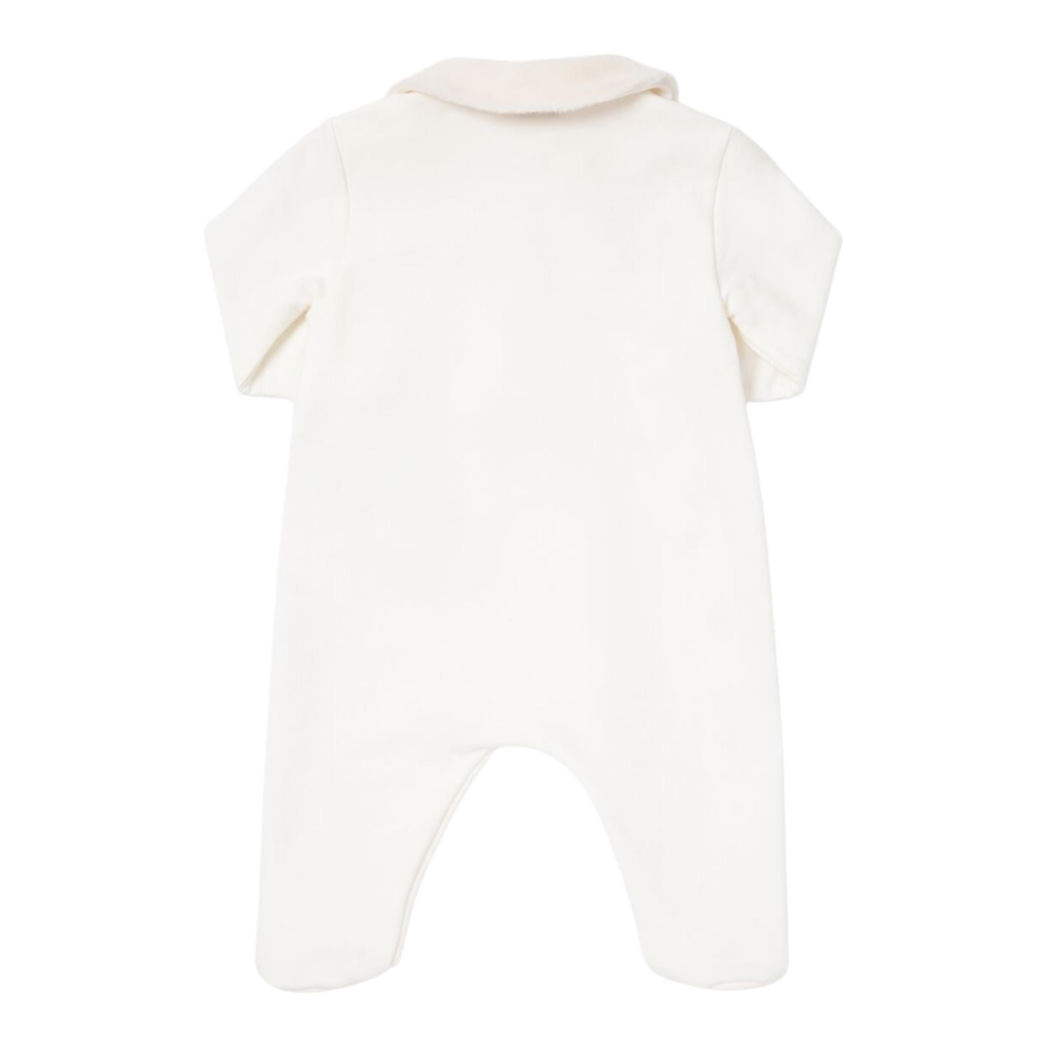 IL GUFO tutina manica lunga tinta unita con ricami Panna per Neonato A24TP338M0100 PANNA IL GUFO 