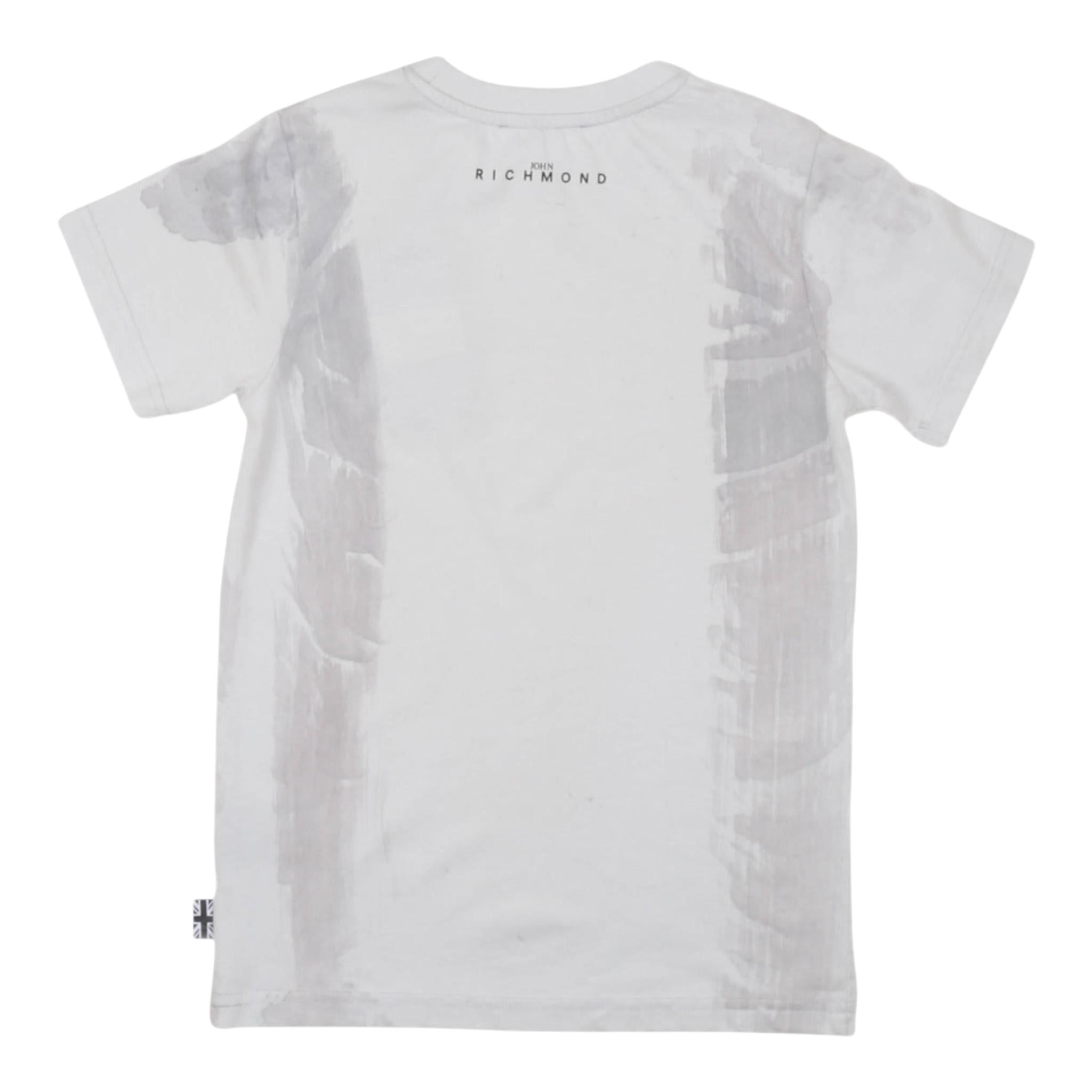 John Richmond T-Shirt Girocollo tinta unita con Stampa Grigio per Bambino RBP25077TSXX GRIGIO JOHN RICHMOND 