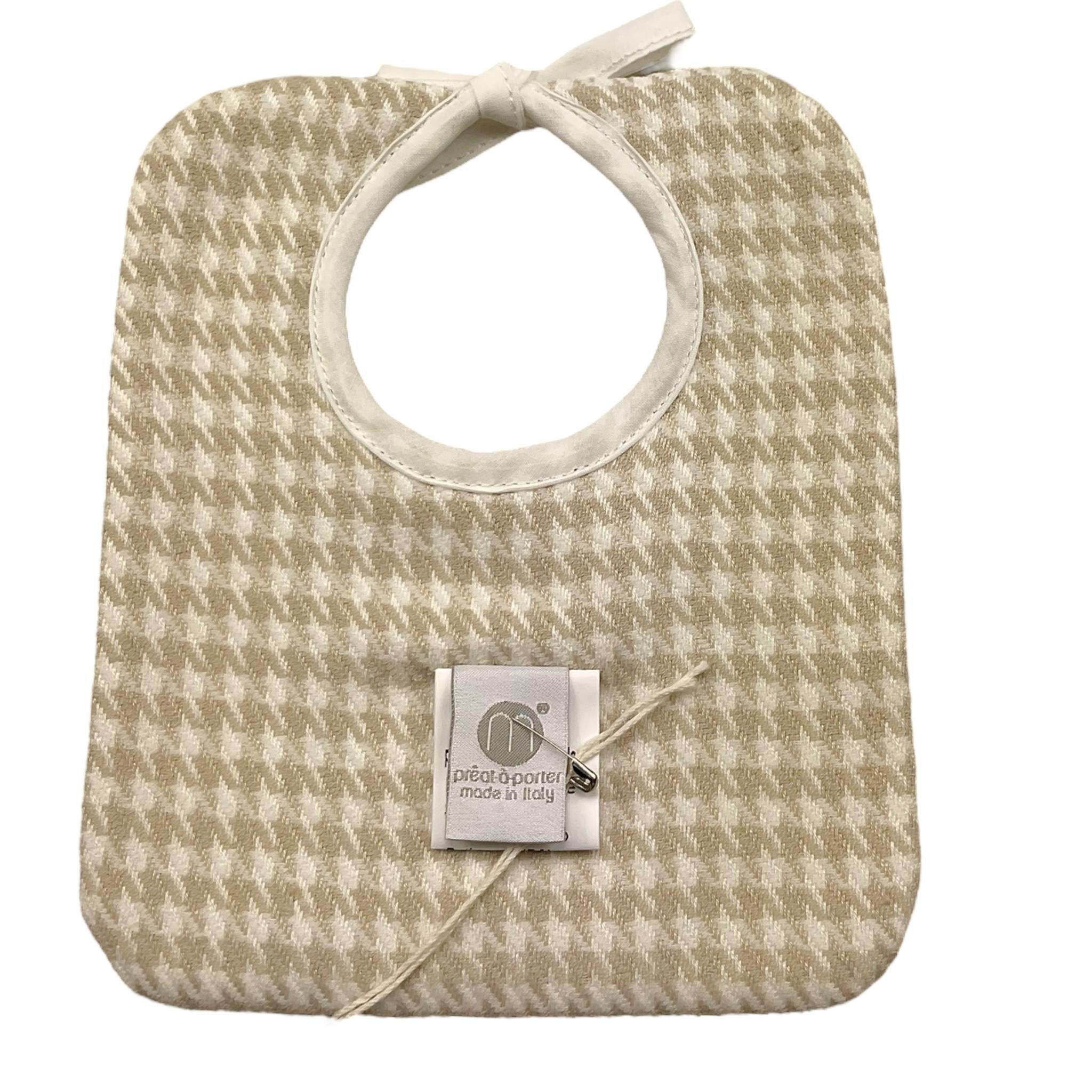 MARLU' bavetta tinta unita con stampa  Bianco per Neonata IB58BAVMF BIANCO MARLU' 