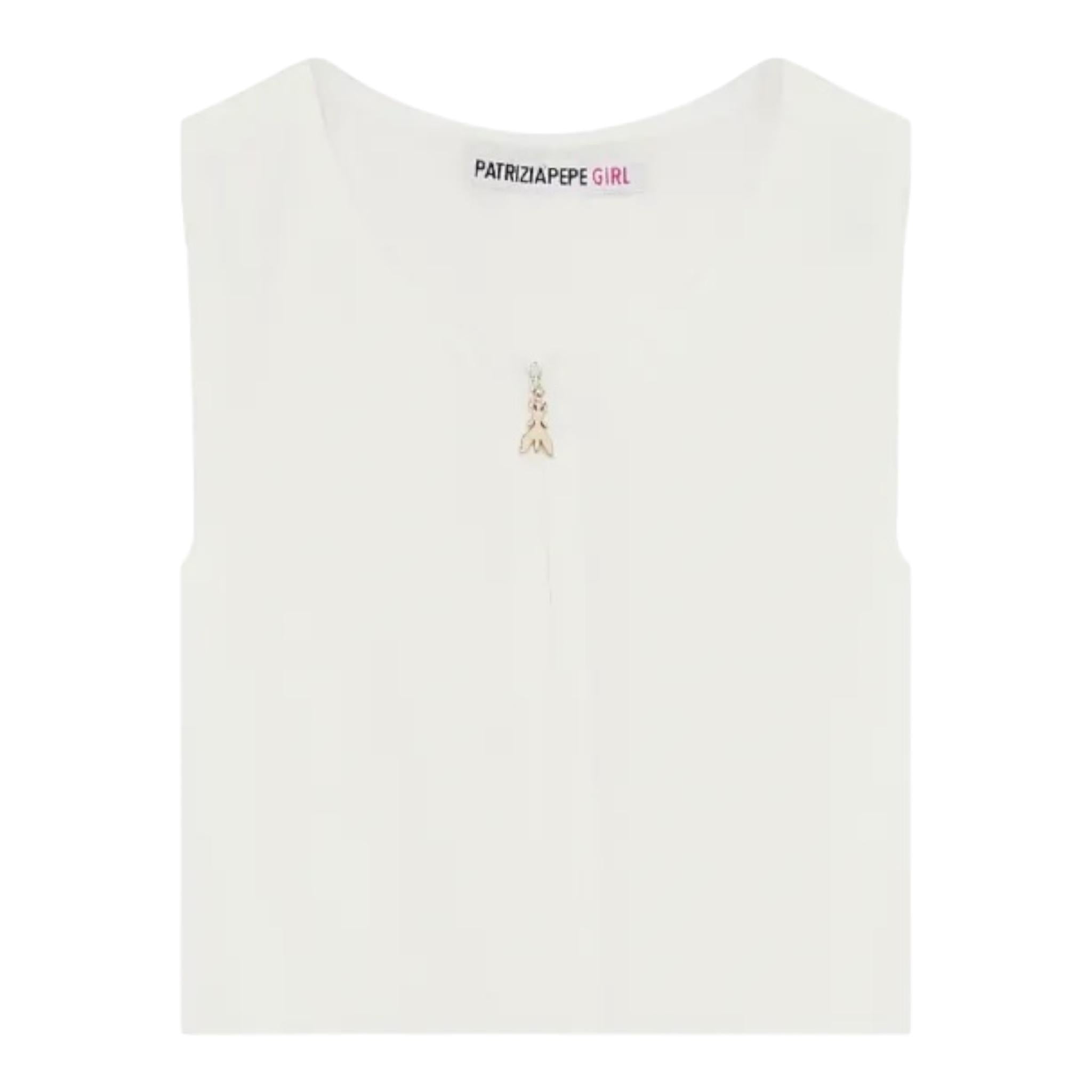 Patrizia Pepe Tutina Intera Tinta Unita per Bambina 7T0018 BIANCO PATRIZIA PEPE 