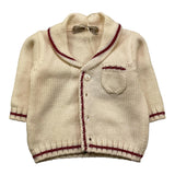 LA STUPENDERIA cardigan modello giacca tinta unita Panna/rosso per Neonato WCGH21 PANNA/ROSSO LA STUPENDERIA 