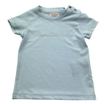Trussardi T-Shirt Girocollo Tinta Unita con Logo per Neonato TIP26010TS VERDE ACQUA TRUSSARDI 