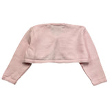 JO Milano Solid Color Pink Shrug For Baby Girl
