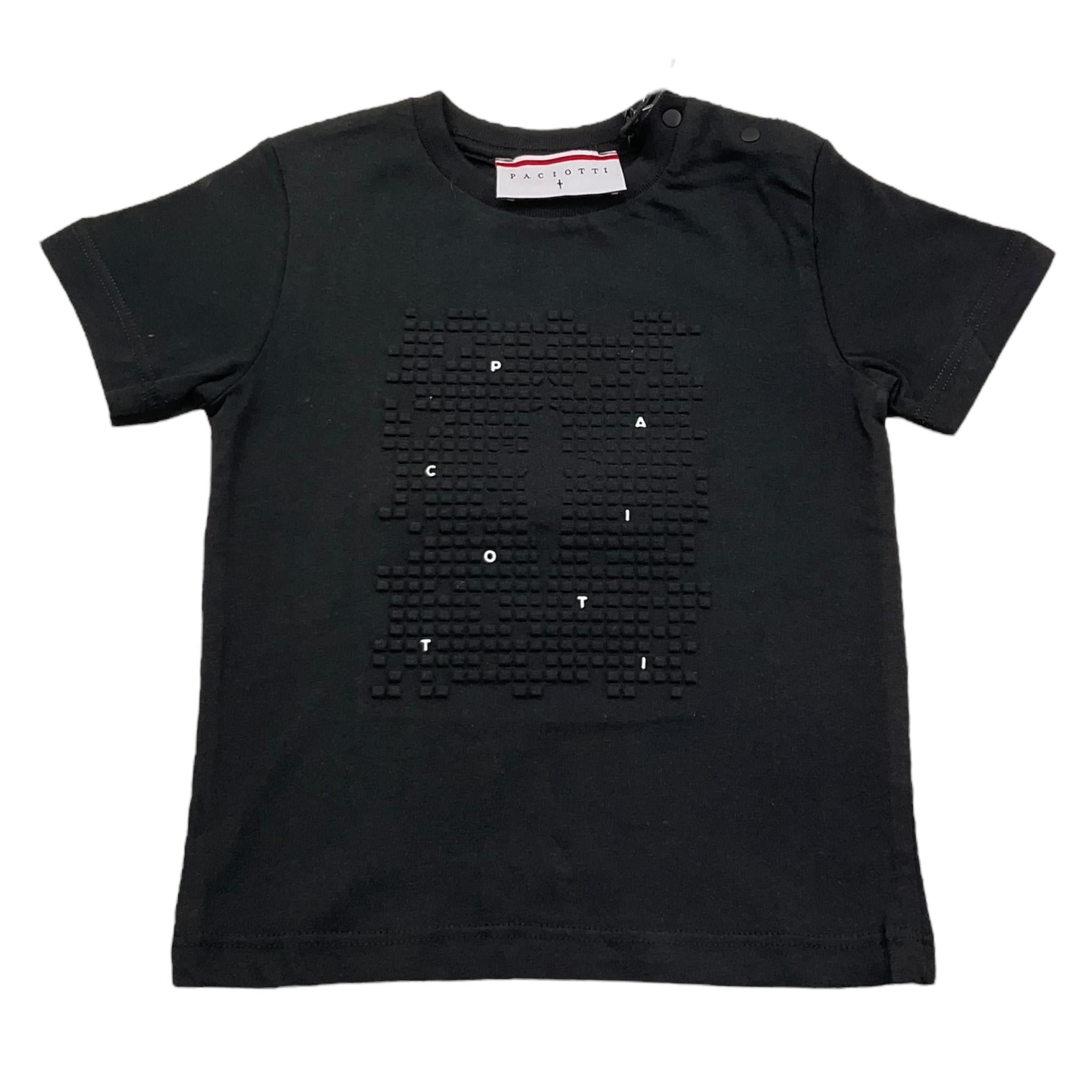 Cesare Paciotti T-Shirt Girocollo Tinta Unita con Stampa per Neonato TSP5164BN NERO CESARE PACIOTTI 
