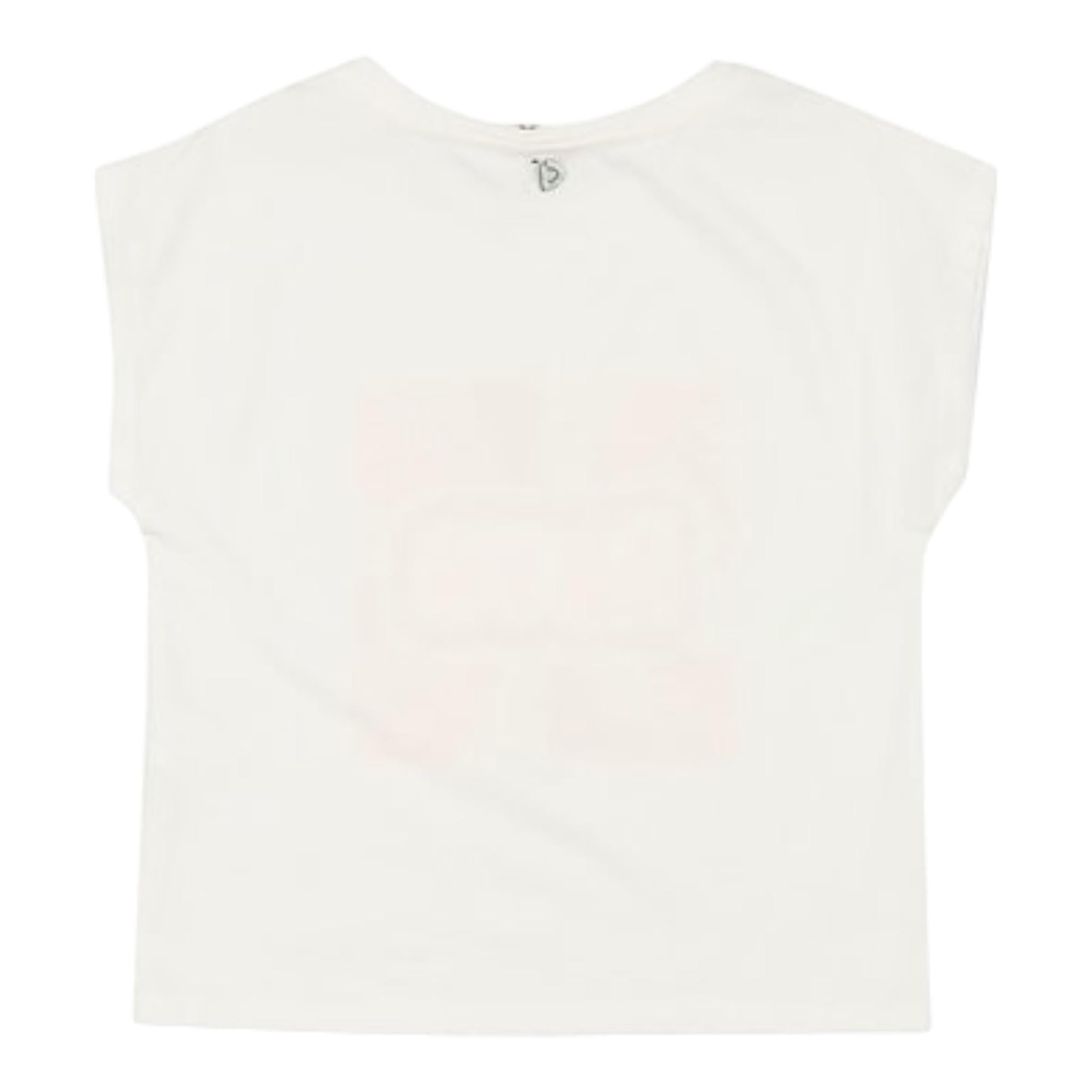 Dixie T-Shirt Tinta Unita Girocollo con Stampa per Bambina MBC7030G50 BIANCO DIXIE 