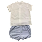 Squid Complete 2 Piece Shirt-Bermuda White/Blue For Newborn