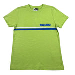 Moschino T-Shirt Girocollo Tinta Unita con Logo per Bambino HVM058 VERDE MOSCHINO 