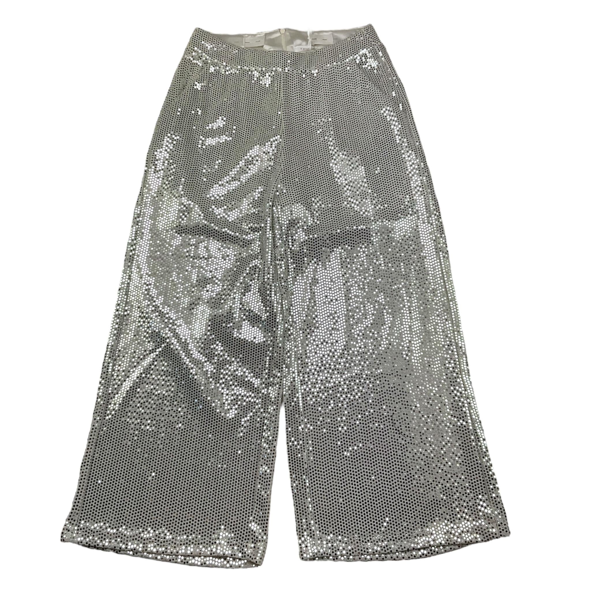 Met Pantalone Tinta Unita con Girovita Regolabile per Bambina ME335 ARGENTO MET 