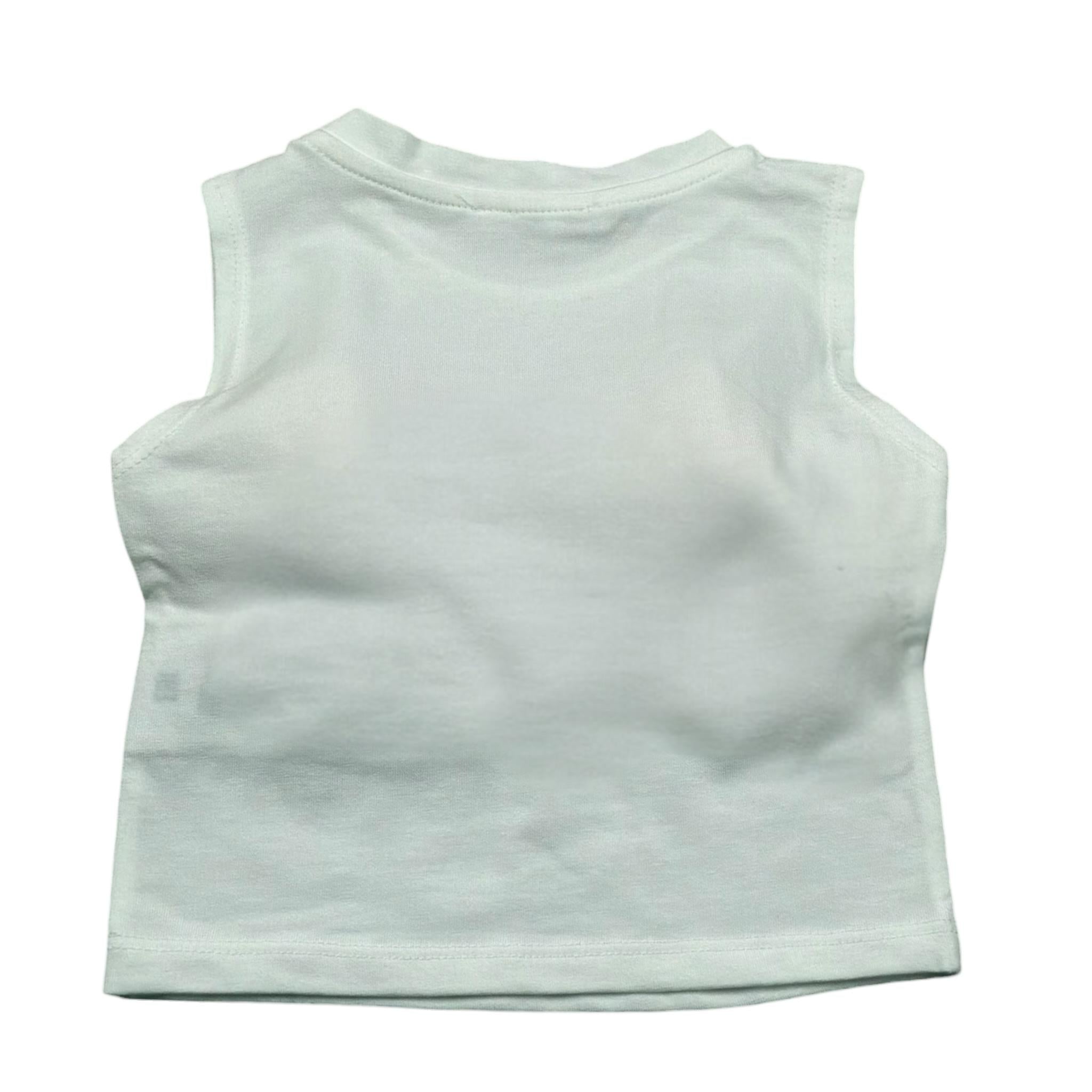 Miss Grant Canotta tinta unita con Applicazioni Bianco per Neonata MG1261N BIANCO MISS GRANT 
