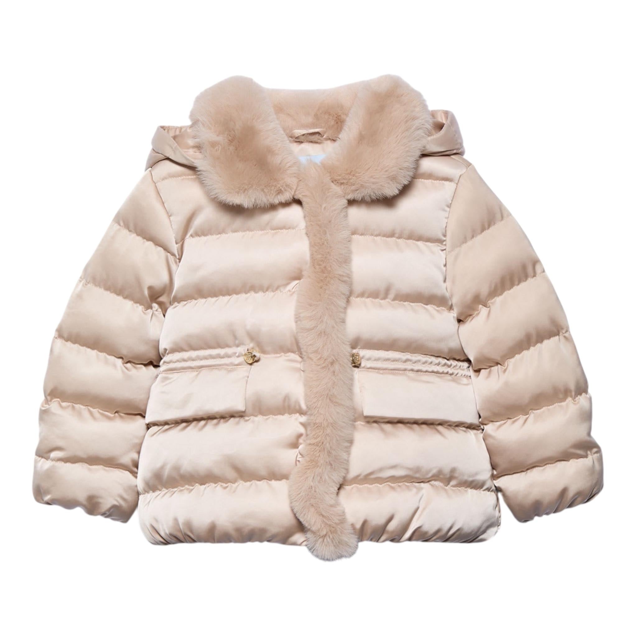 ABEL & LULA giubbino tinta unita con zip e cappuccio Beige per Bambina 5837XX BEIGE ABEL & LULA 