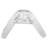 Twinset Plain Buttoned Shrug White For Girls