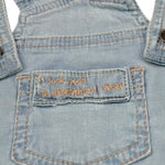 I Do Salopette In Denim Tinta Unita per Neonato 4B177 AZZURRO I DO 