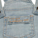 I Do Salopette In Denim Tinta Unita per Neonato 4B177 AZZURRO I DO 