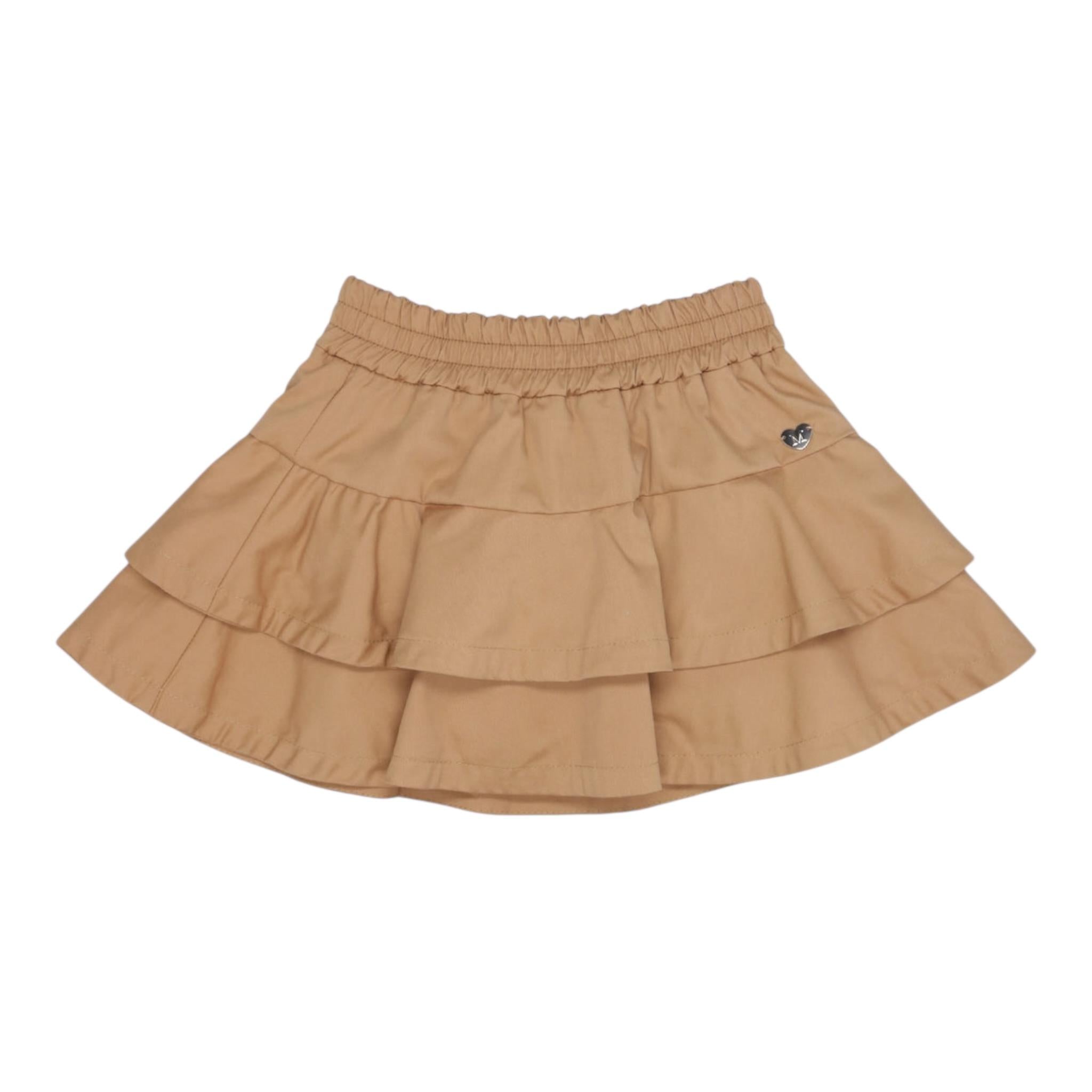 Monnalisa Gonna Tinta Unita con Balze per Neonata 17E701 BEIGE MONNALISA 