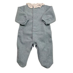 CALAMARO tutine tinta unita con stampa Blu per Neonata 33036 BLU CALAMARO 