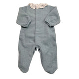 CALAMARO tutine tinta unita con stampa Blu per Neonata 33036 BLU CALAMARO 