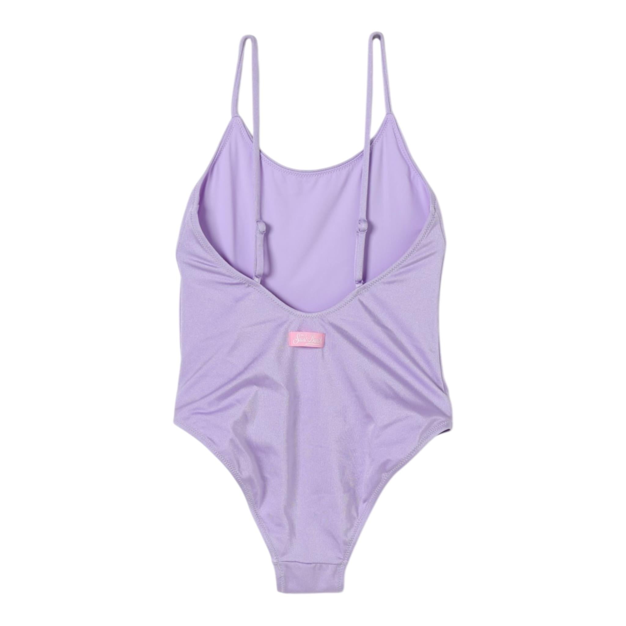 Saint Barth Costume Intero Tinta Unita con Brillantini per Bambina CEC00050034 LILLA SAINT BARTH 