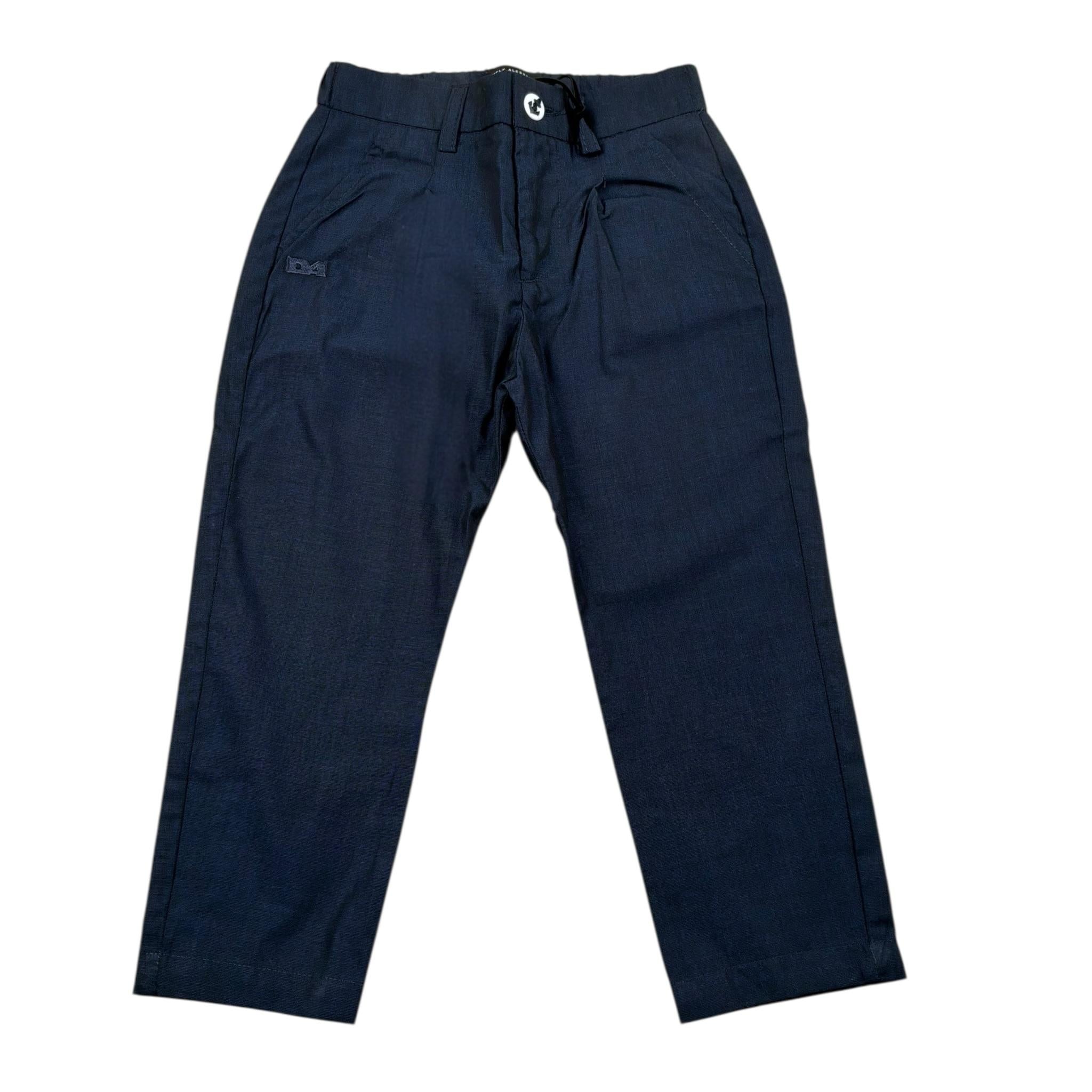 Daniele Alessandrini Pantalone Tinta Unita con Elastico In Vita per Neonato 1295P00252 BLU DANIELE ALESSANDRINI 