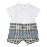 The Owl Romper Half Sleeve With Faux Multicolor Overalls For Newborn