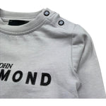 John Richmond Shirt Girocollo Tinta Unita con Logo per Neonato RIP26009TS GRIGIO JOHN RICHMOND 