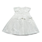 Elisabetta Franchi Abito Tinta Unita con Rouches per Bambina EGAB198XJ BIANCO ELISABETTA FRANCHI 