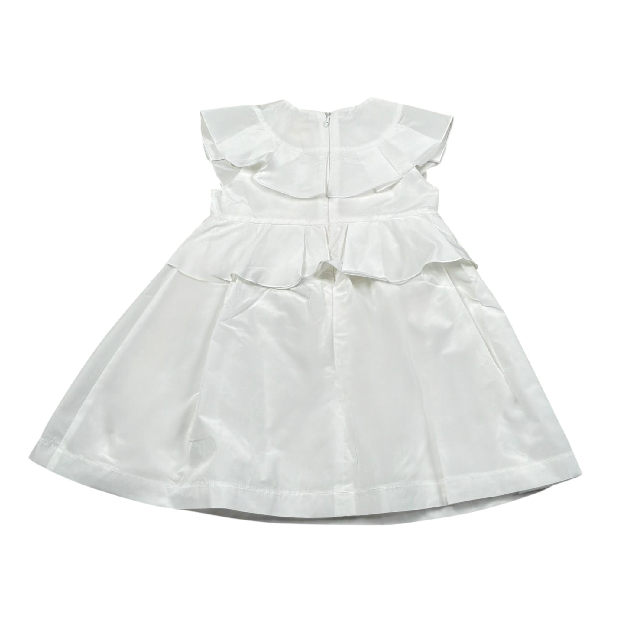 Elisabetta Franchi Abito Tinta Unita con Rouches per Bambina EGAB198XJ BIANCO ELISABETTA FRANCHI 