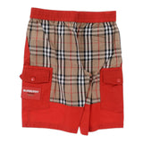 Burberry Bermuda Solid Color With Red Pattern For Boys