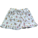 Le Bebe Short Tinta Unita Fantasia Floreale per Neonata LBG6253 BIANCO LE BEBE 