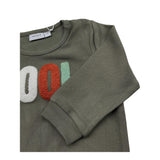 NAME.IT felpa chiusa girocollo tinta unita con stampa  Verde per Neonato 13233468 VERDE NAME.IT 