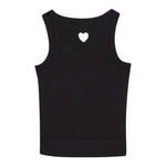 Liu Jo Canotta Tinta Unita con Traforo A Forma di Cuore per Bambina GA5199XX NERO LIU JO 