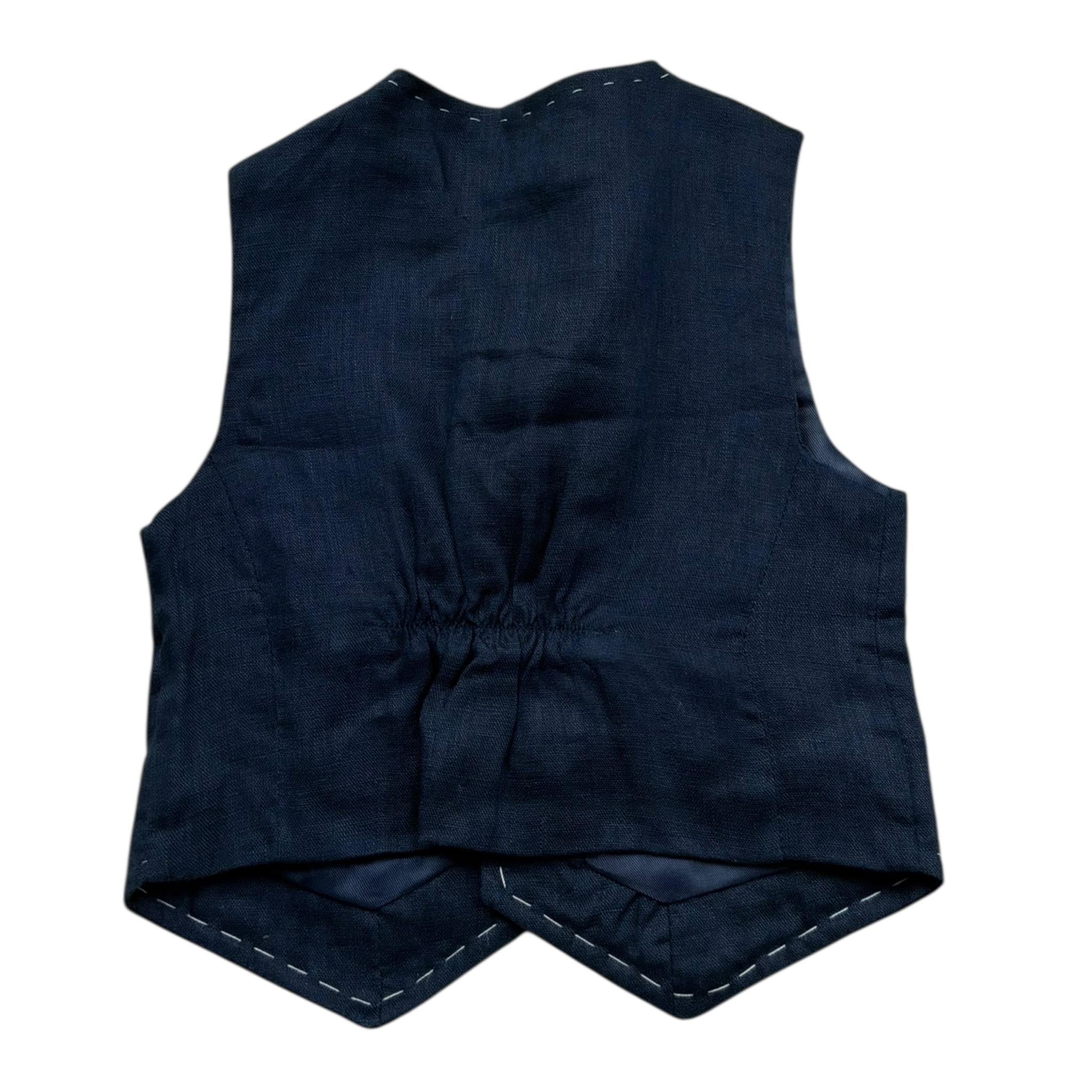 Manuel & Frank Gilet Tinta Unita con Bottoni  per Neonato EHEHUERU BLU MANUEL & FRANK 