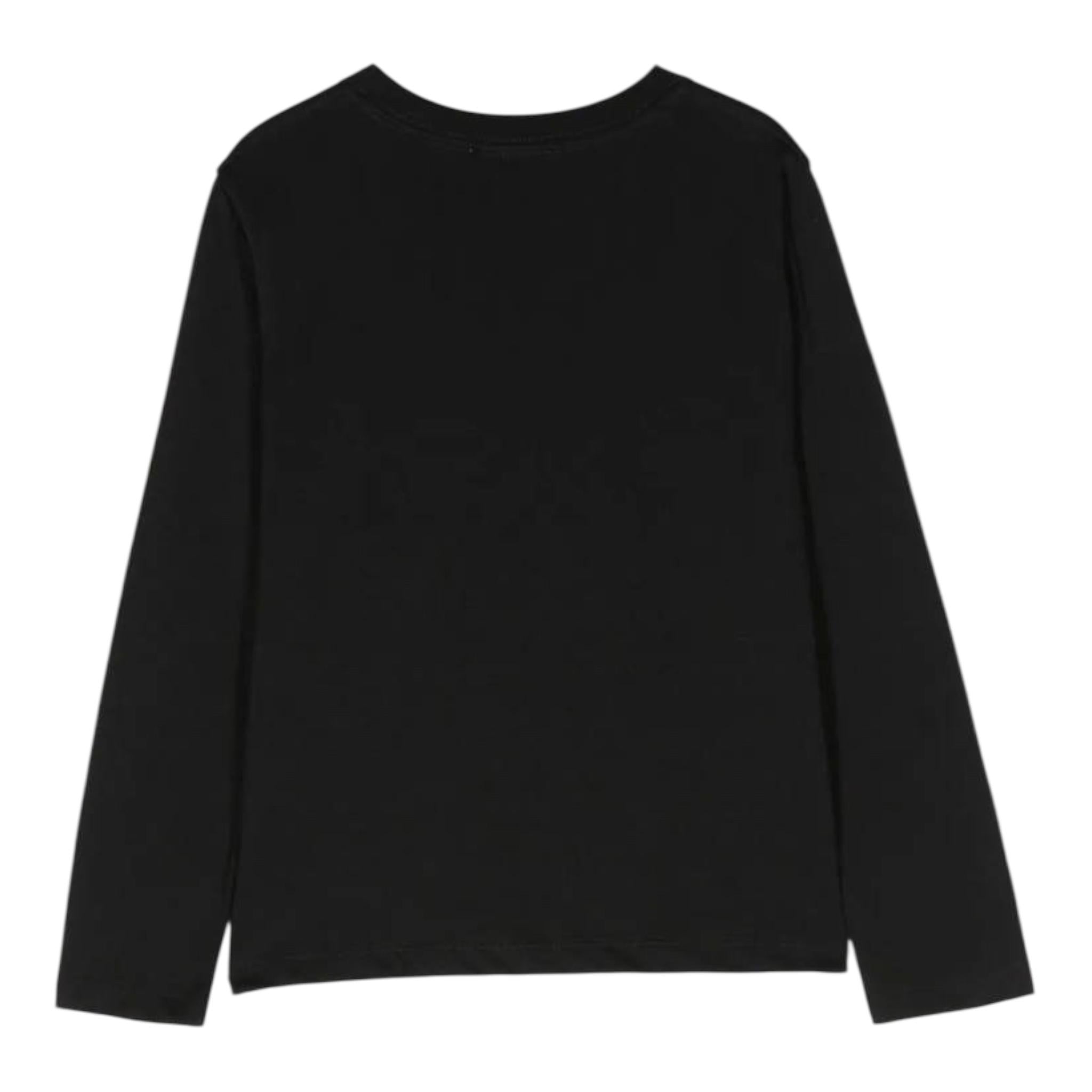 LANVIN shirt girocollo tinta unita cn logo Nero per Bambino N25145 NERO LANVIN 
