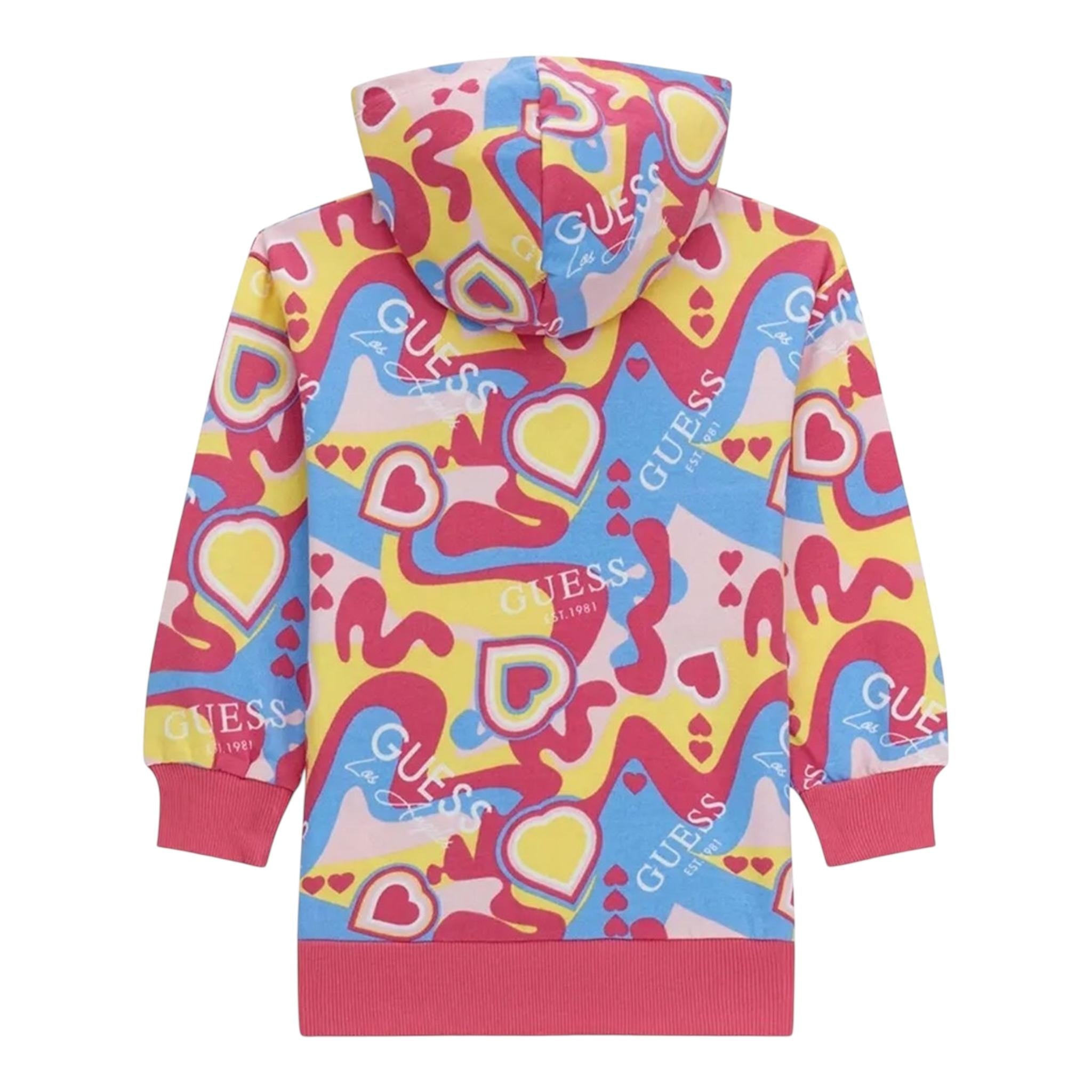 GUESS abito modello felpa multicolor con fantasia e cappuccio Multicolor per Bambina K4YK10KA6R3J MULTICOLOR GUESS 