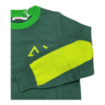SUN68 maglia girocollo tinta unita con ricamo logo Verde per Neonato K44330X VERDE SUN68 