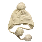 TWINSET cappello tinta unita con pon pon Panna per Bambina FA5HEB PANNA TWINSET 