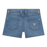 Guess Shorts Tinta Unita In Denim per Neonato K4RD09D4CA0 AZZURRO GUESS 