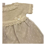 Paz Rodriguez Set Abito Tinta Unita Mezza Manica per Neonata 004122622 BEIGE PAZ RODRIGUEZ 