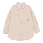 Dou Dou Camicia Tinta Unita con Tasche E Stampa per Bambina DW277 BEIGE DOU DOU 