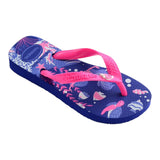 Havaianas Flip Flops Solid Color With Blue Mermaid Pattern For Girls